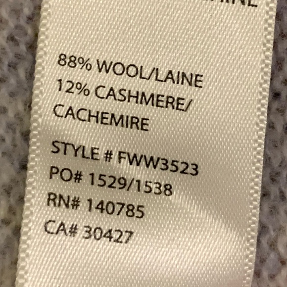 Brochu Walker Wool Cashmere Blend Split Neck Pullover Sweater Size XS Blue - Picture 10 of 12